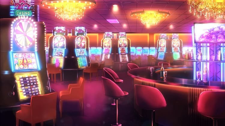 Tampilan Slot Lucky Neko bernuansa neon